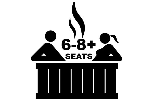 6-8 Seats